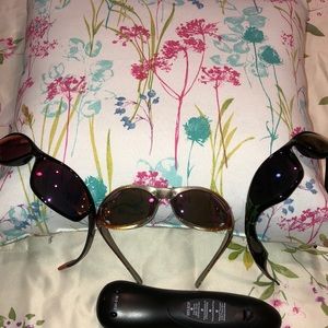 3 pair of biker sunglasses.